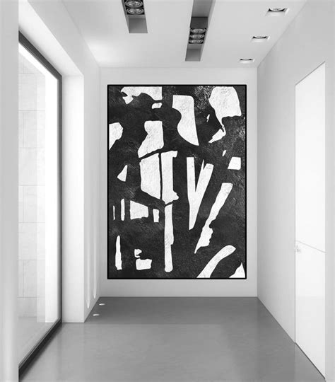 large black and white painting